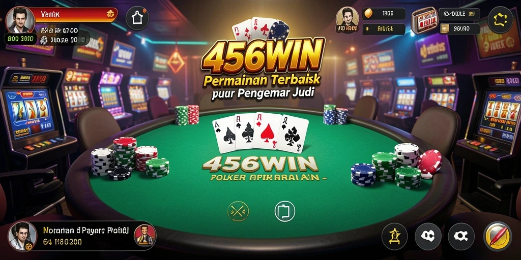 Tampilan screenshot utama 456WIN menampilkan aksi seru permainan Poker.