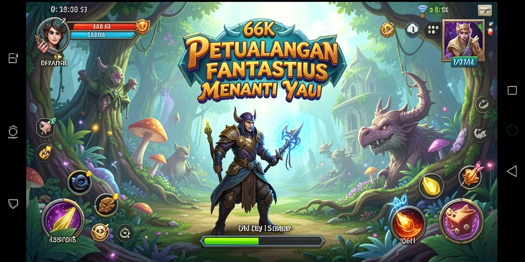 Screenshot utama menunjukkan gameplay petualangan yang mendebarkan.
