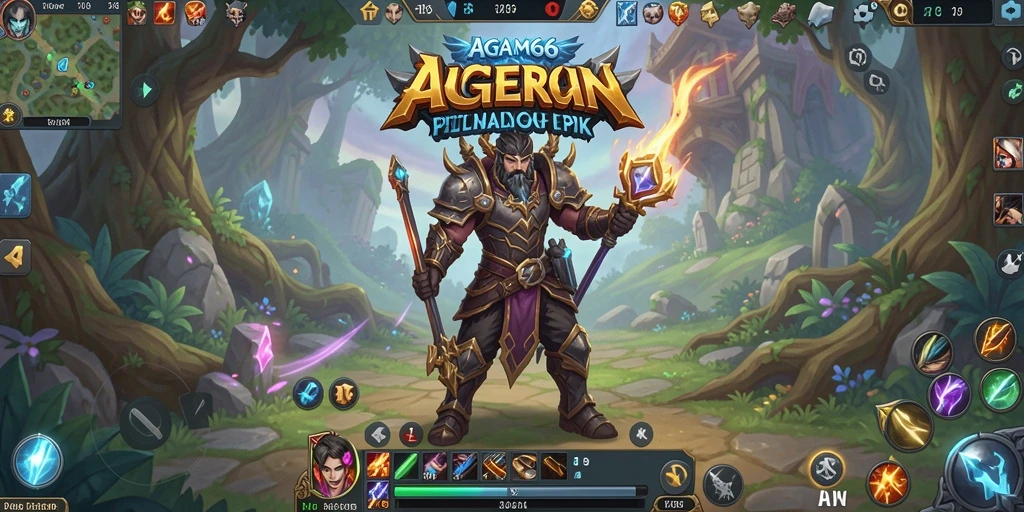 Tampilan gameplay menarik di dunia fantasi AGAM66.