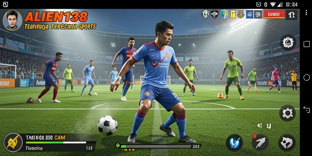 Tampilan gameplay seru dari ALIEN138 dengan aksi olahraga yang mendebarkan.