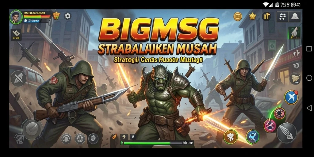 Screenshot gameplay strategi yang mendebarkan di BIGMSG.