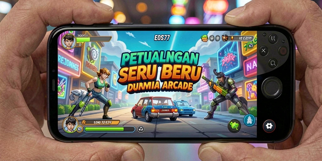 Tampilan gameplay menarik dari EOS77 yang penuh aksi Arcade.