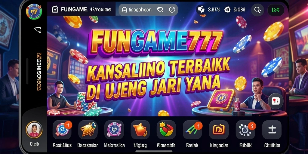 Tampilan gameplay yang menarik dari FUNGAME777 dengan tema Kasino.