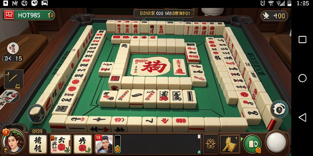 Tampilan gameplay seru Mahjong di HOT985.