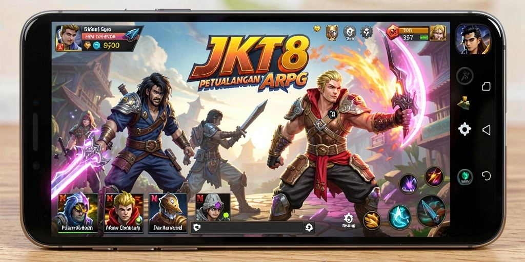 Screenshot gameplay JKT8 yang menampilkan pertarungan seru di dunia ARPG.
