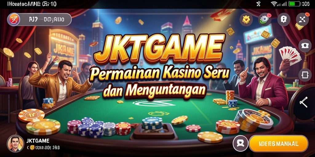 Tampilan menarik dari gameplay kasino di JKTGAME.