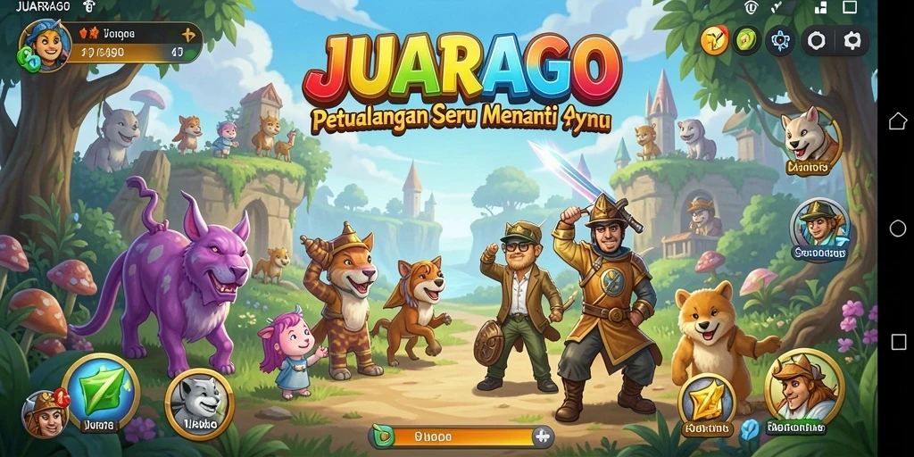 Tampilan gameplay JUARAGO yang mendebarkan dalam petualangan seru.