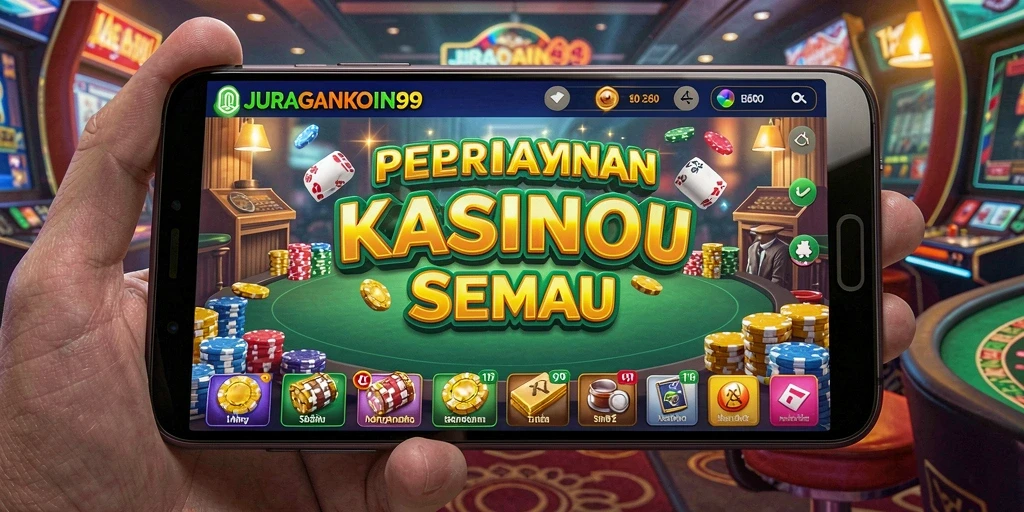 Screenshot gameplay JURAGANKOIN99 menampilkan suasana kasino yang mendebarkan.