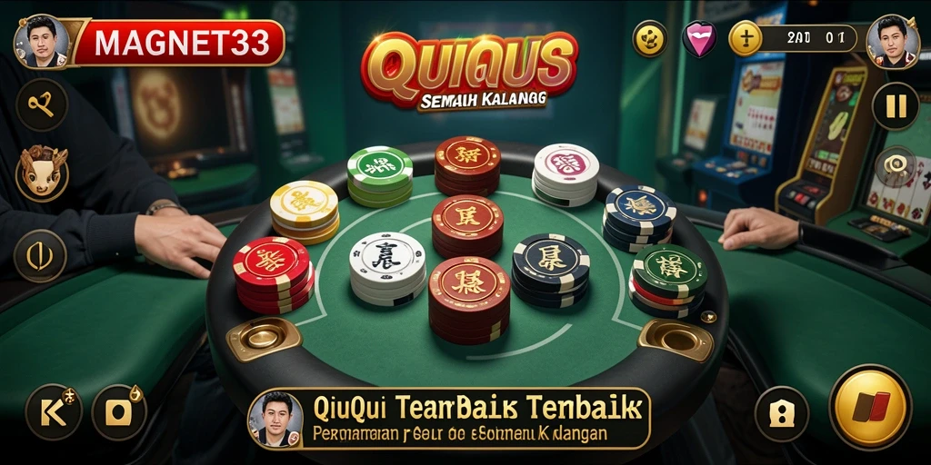 Screenshot gameplay MAGNET33 menampilkan aksi seru QiuQiu.