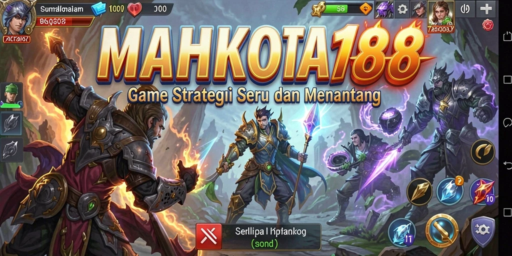 Screenshot gameplay MAHKOTA188 menampilkan pertempuran strategi yang mendebarkan.