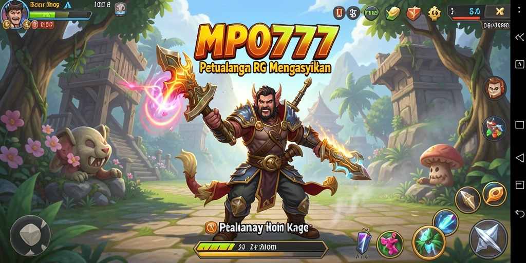 Tampilan gameplay MPO777 yang menakjubkan dengan aksi RPG yang seru.