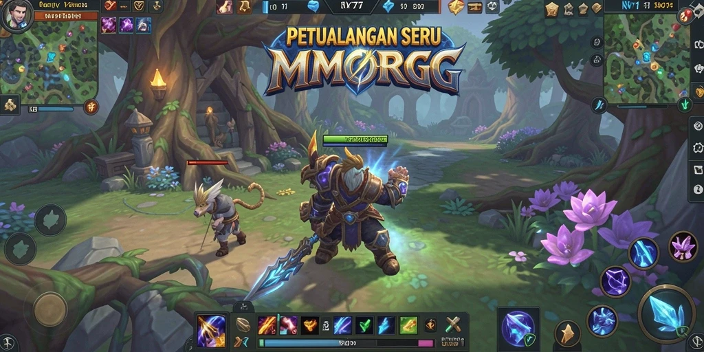 Screenshot gameplay NV77 menampilkan aksi seru dalam dunia MMORPG.
