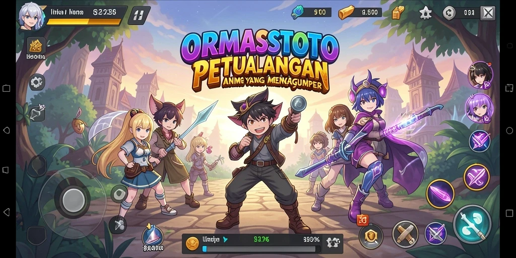 Tampilan gameplay menakjubkan dari ORMASSTOTO yang memikat penggemar anime.