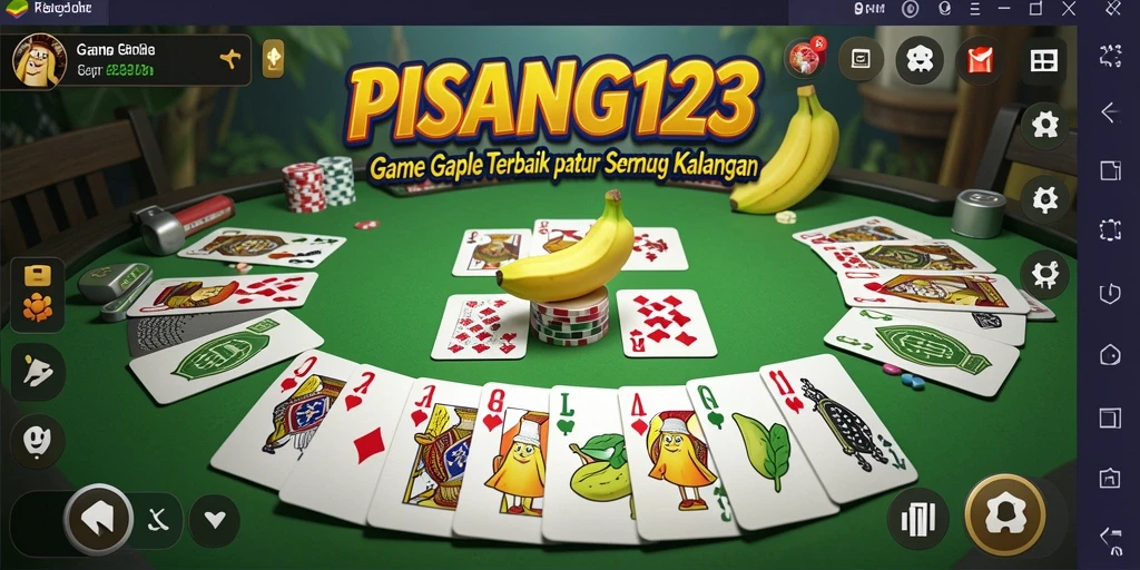 Tampilan gameplay seru di PISANG123 saat bermain Gaple.