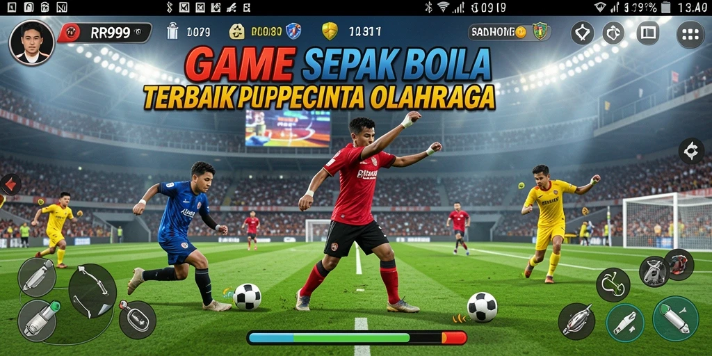 Tampilan gameplay yang intens dari game sepak bola RR999.