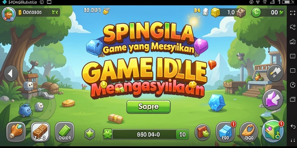 Screenshot gameplay SPINGILA menampilkan kemajuan karakter yang menarik.